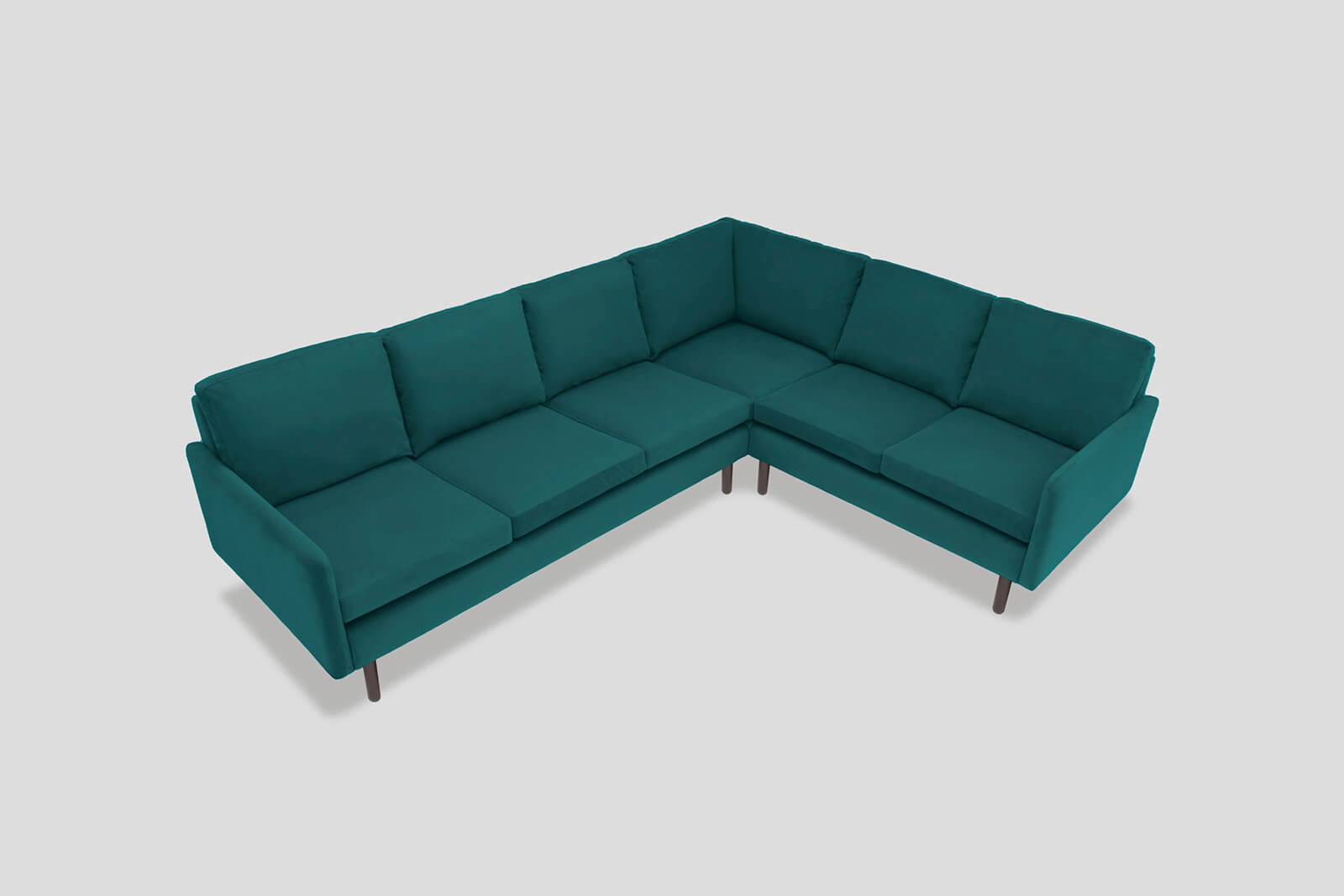 teal velvet corner sofa