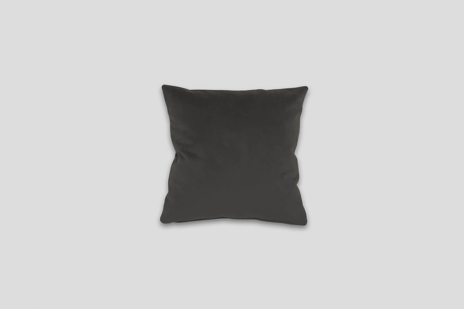 dark grey velvet cushion
