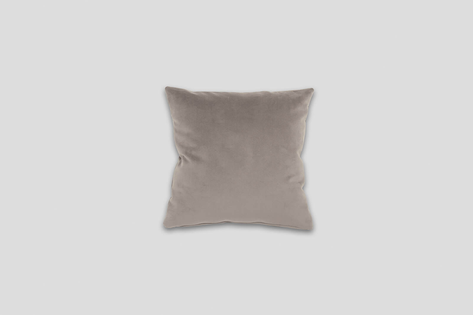 light grey velvet cushion