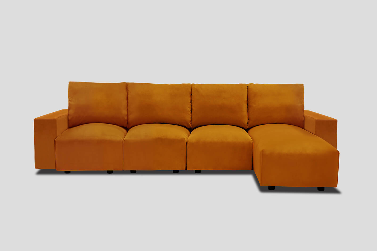 HB06 Right Chaise Pumpkin Large Front