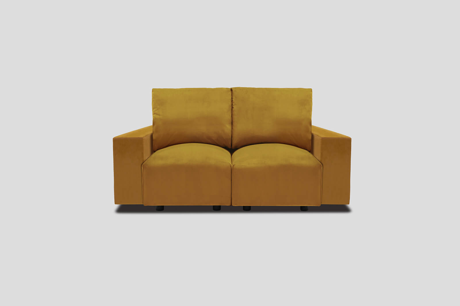 HB06 Sofa Mustard Small Front